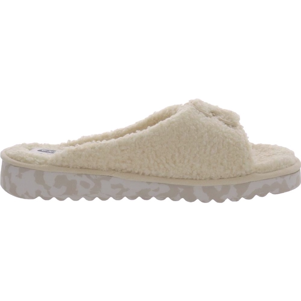 ๐ Dr. Scholl's Staycay OG White Faux Fur Sherpa Slide Sandals Slippers, Size 6 - Picture 9 of 13